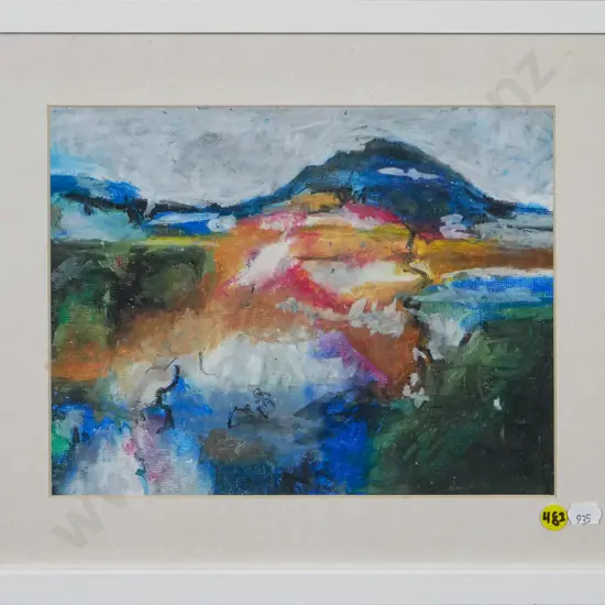 framed watercolour - landscape H-210 W-270