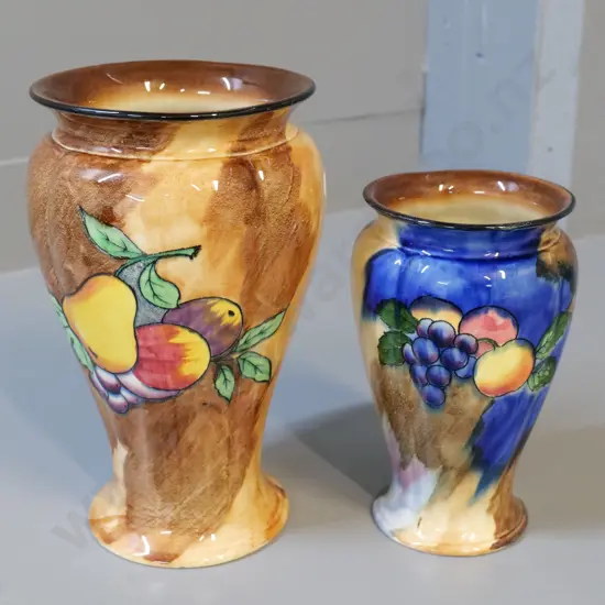 2 Tunstall fruit vases - Luscious H-220 and Autumn