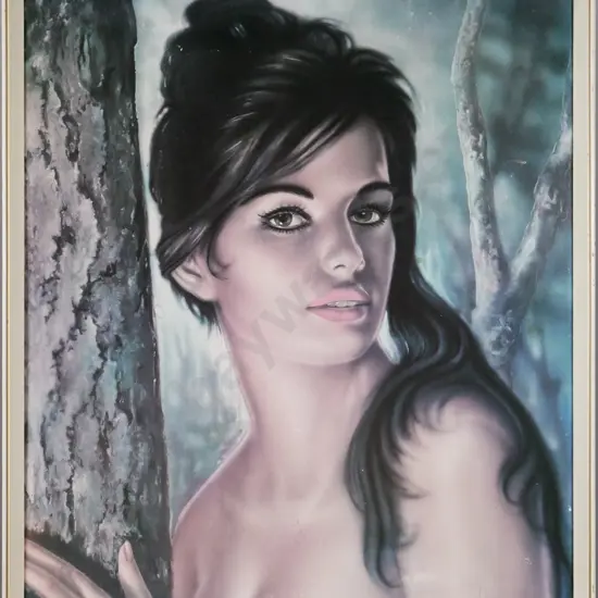 framed JH Lynch print "Tina" (some marks and scratches) H-570 W-470