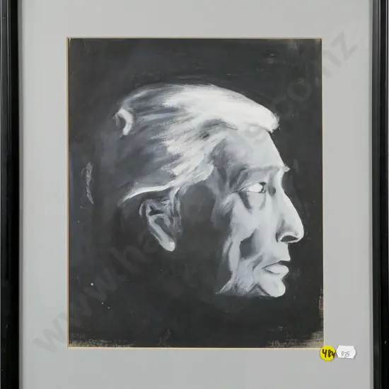 unsigned - framed watercolour - portrait H-280 W-240