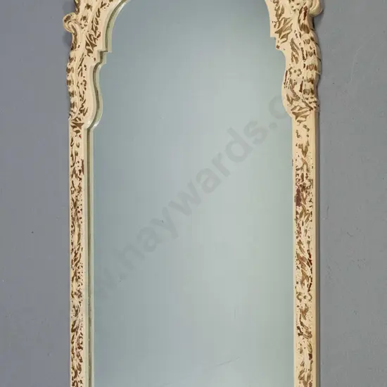 distressed wood framed wall mirror H-970 W-430