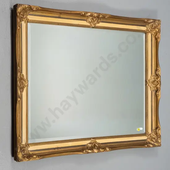 gilt framed bevelled edge wall mirror H-680 W-830