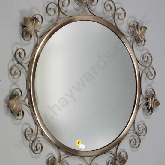 circular convex wall mirror (slight desilvering) Diam-540