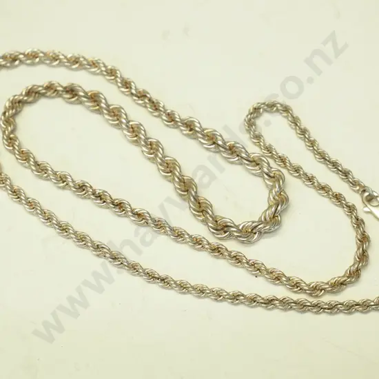 silver twist necklace stamped 925