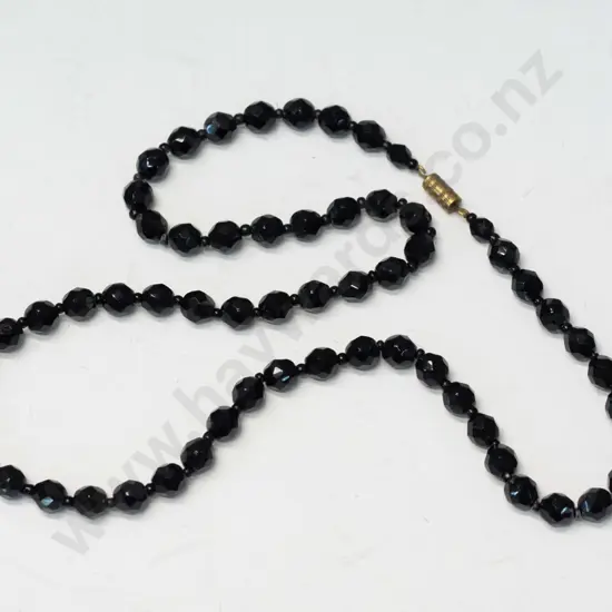 black beaded necklace