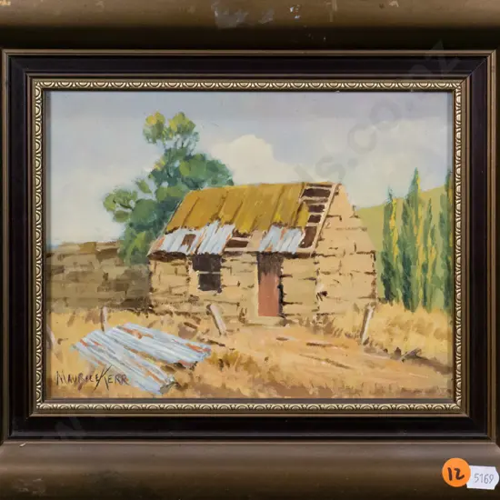 Maurice Kerr - framed acrylic "Old Timer Central Otago" H-150 W-200