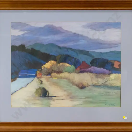 Silverwood - framed pastel - Piablo Range H-540 W-700