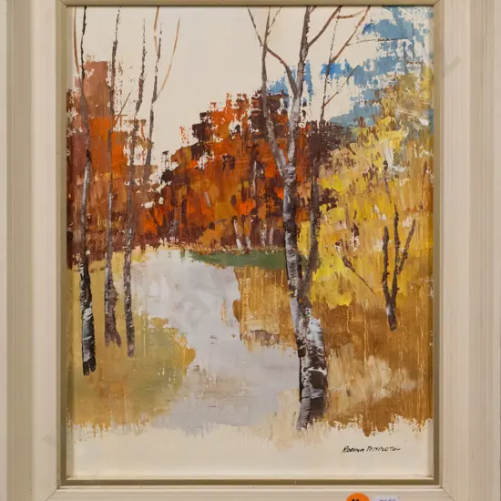 Robina Templeton - framed oil "Woodland Gardens Dunedin" H-280 W-210