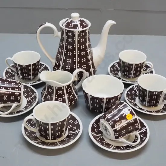 retro Wood & Sons Ermine (marked Hardie Amies design) coffee set