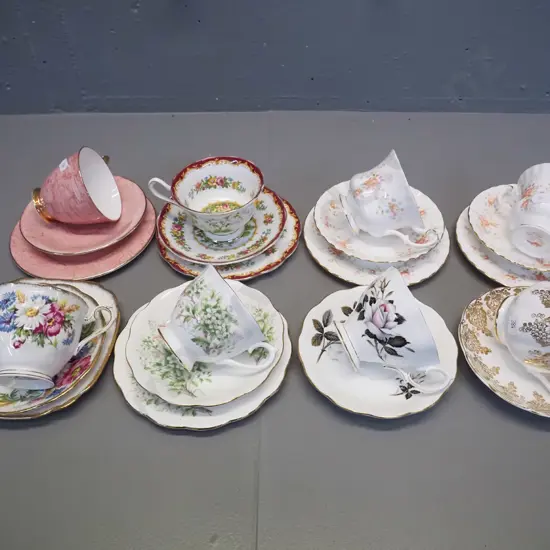 Royal Albert china items - 6 trios and 2 cups & saucers