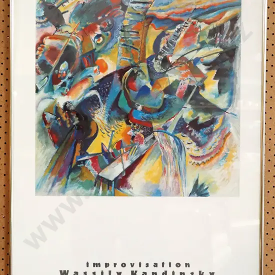 framed Wassily Kandinsky poster - improvisation H-790 W-590