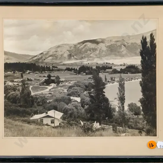 framed black and white photograph - Wanaka H190 W240