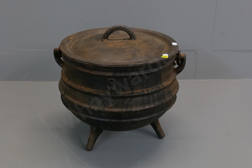 Sold at Auction: Large Cast Iron Dutch Oven